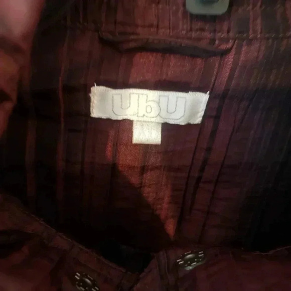 UBU Burgundy Crinkle Jacket - Picture 6 of 11
